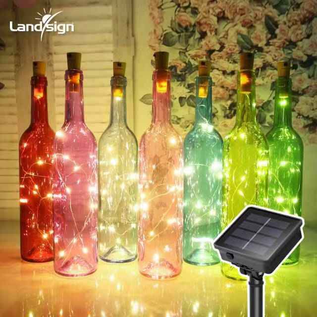 Lampu Tali Steker Botol Anggur Tahan Air Tenaga Surya